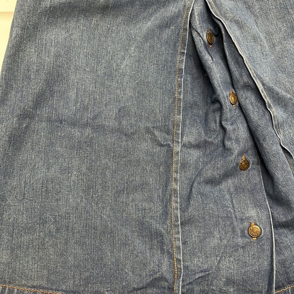 Vintage Yoke Front A-line Denim Skirt - Picture 5 of 8